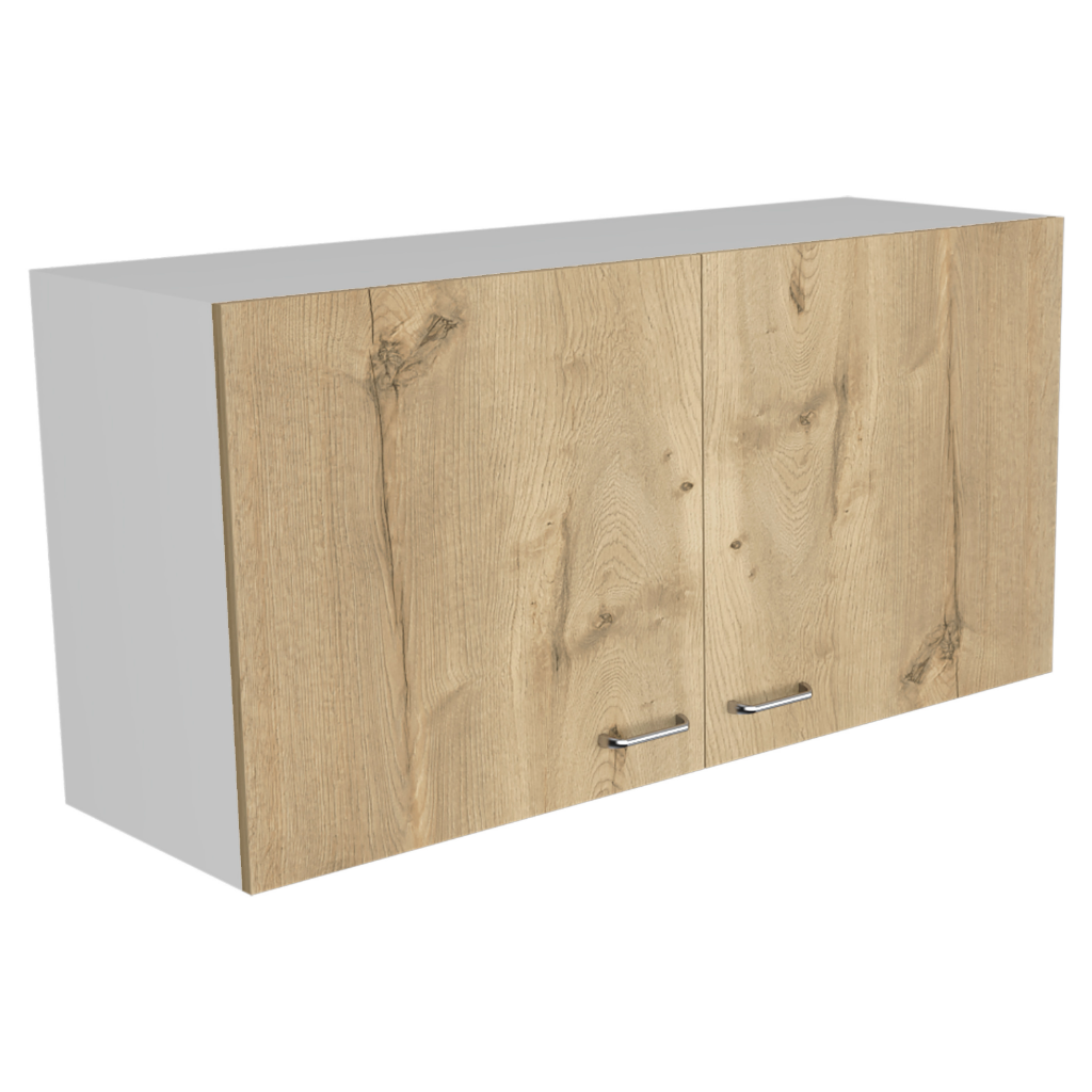 Salento Wall Double Door Cabinet, Two Shelves
