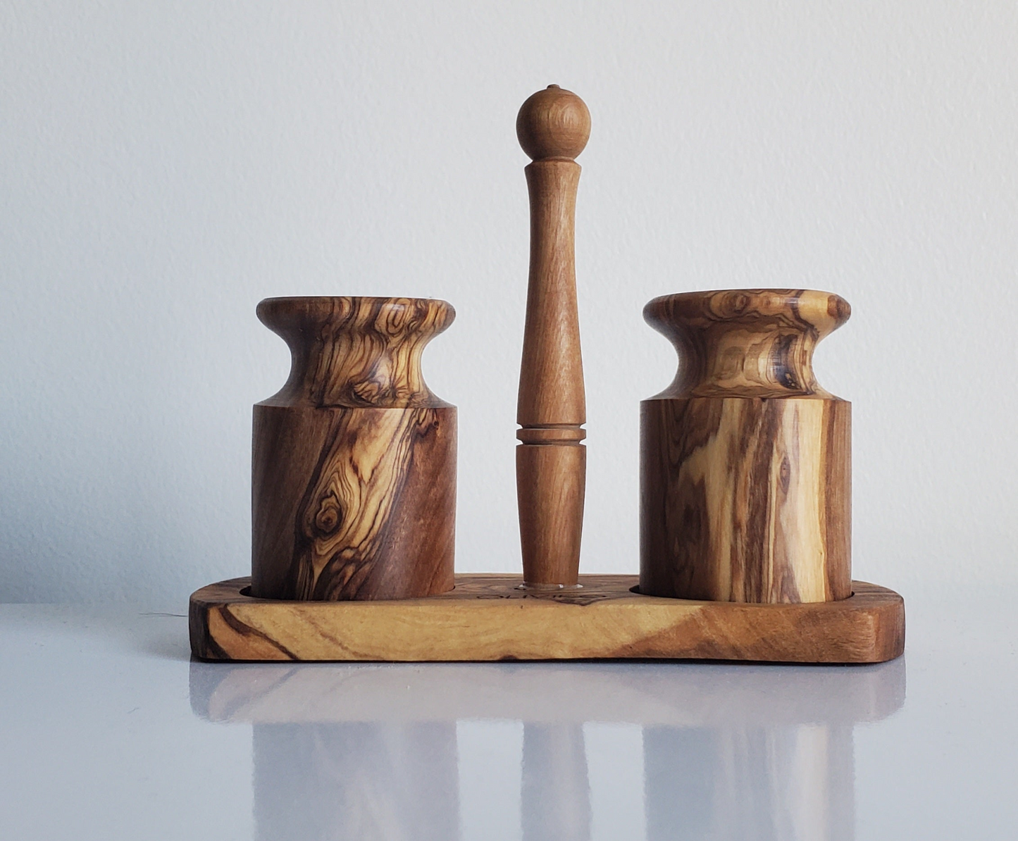 Handmade Olive Wood Salt and Pepper shaker