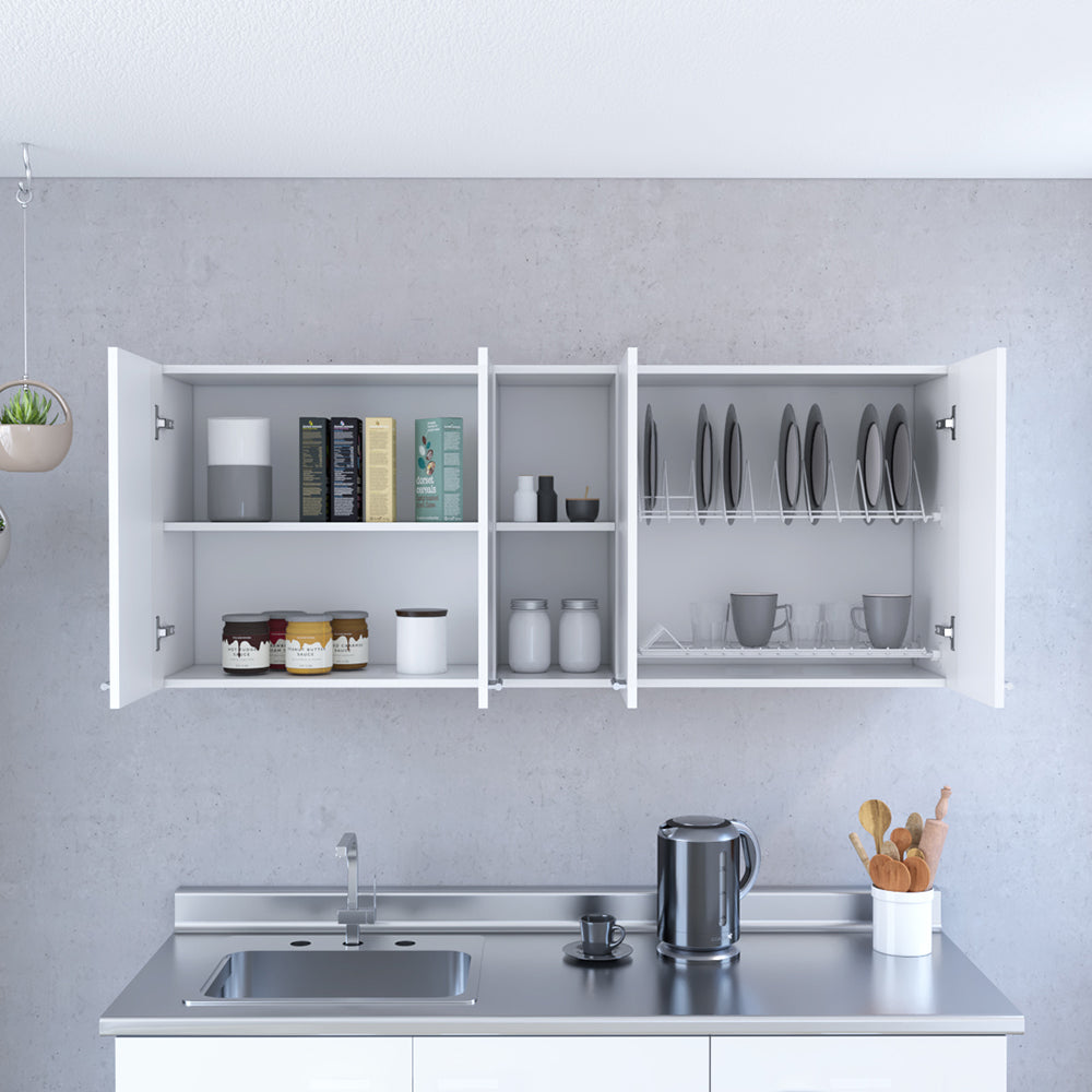 Wall Cabinet Ontario, Double Door, White Finish