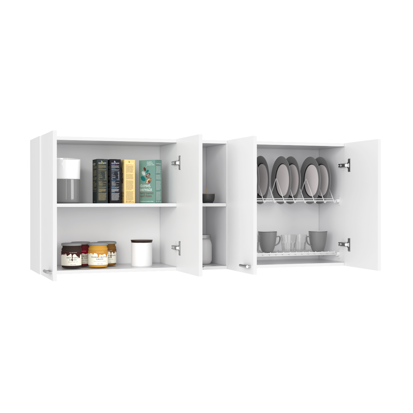 Wall Cabinet Ontario, Double Door, White Finish