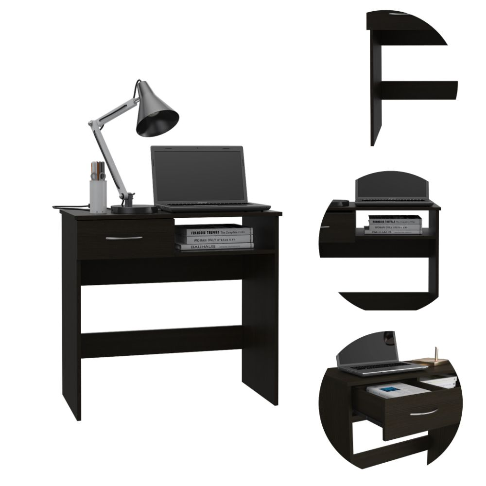 Home Office Set Caldwell, Keyboard Tray, Black Wengue Finish