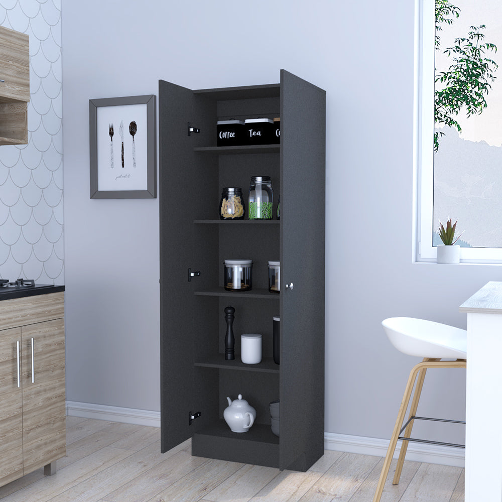 Storage Cabinet Pipestone, Double Door, Black Wengue Finish