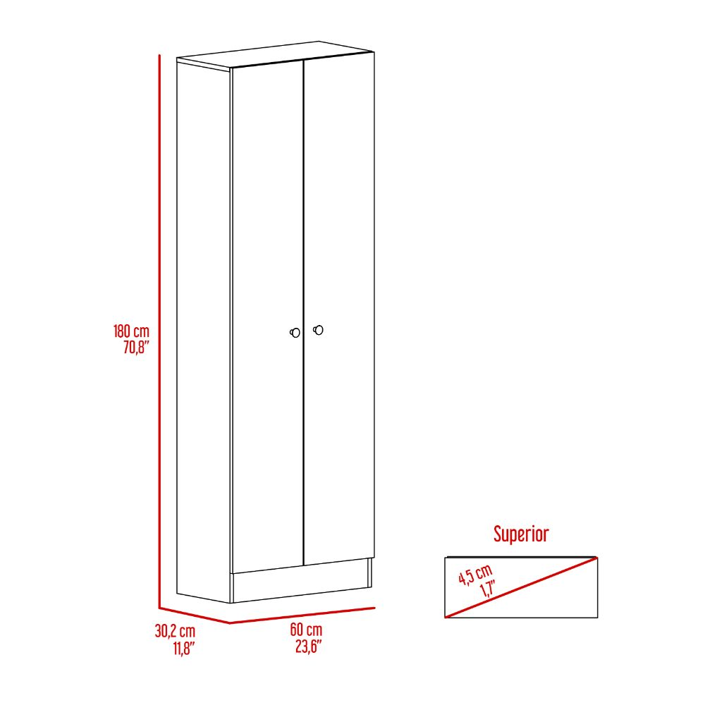 Storage Cabinet Pipestone, Double Door, Black Wengue Finish