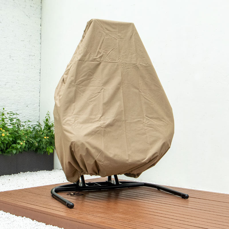 TOPMAX Hanging Double-Seat Swing Chair with Stand (Charcoal Wicker)