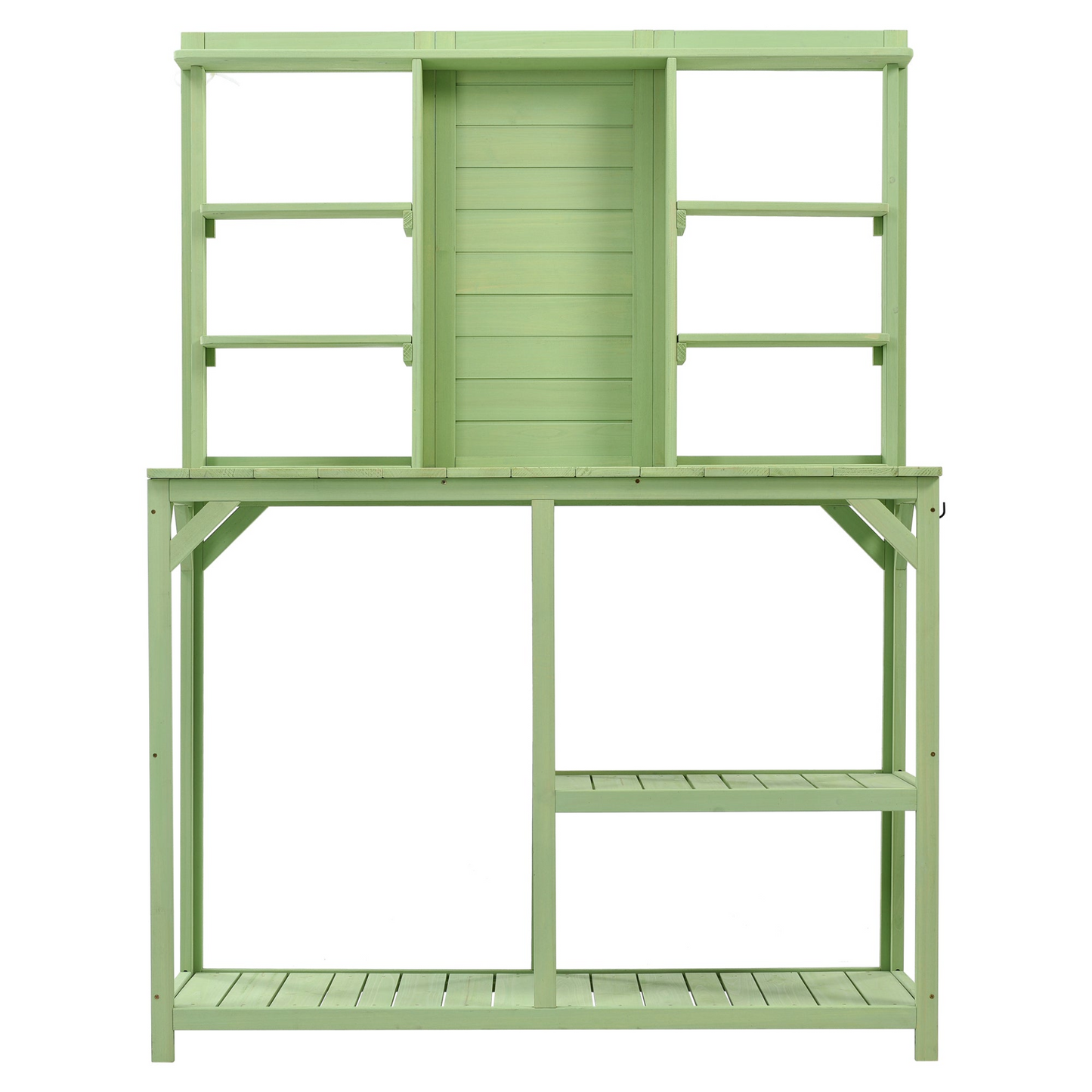TOPMAX 64.6" Large Outdoor Potting Bench (Green)