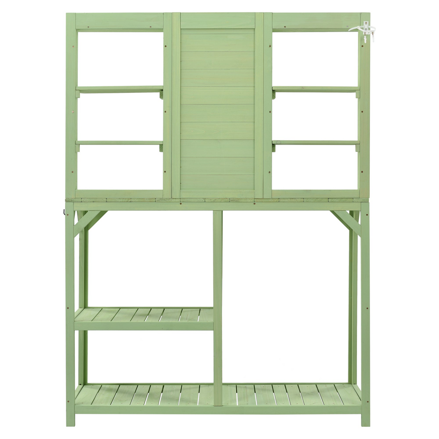 TOPMAX 64.6" Large Outdoor Potting Bench (Green)