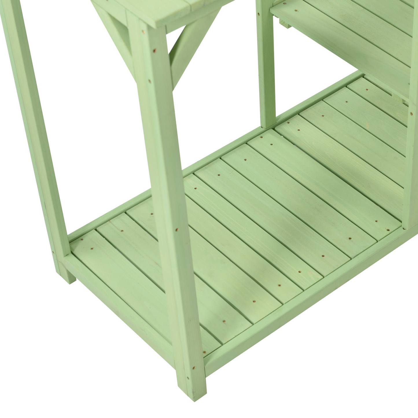 TOPMAX 64.6" Large Outdoor Potting Bench (Green)