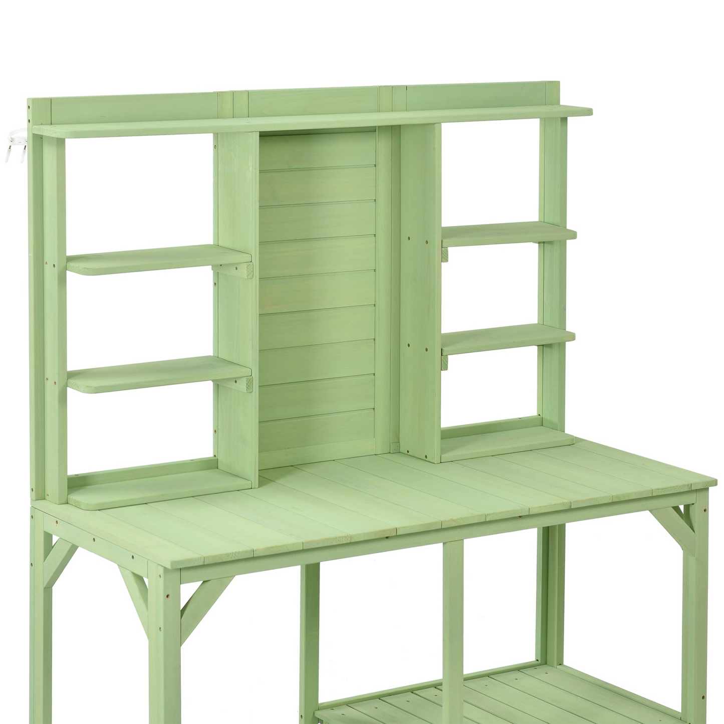 TOPMAX 64.6" Large Outdoor Potting Bench (Green)