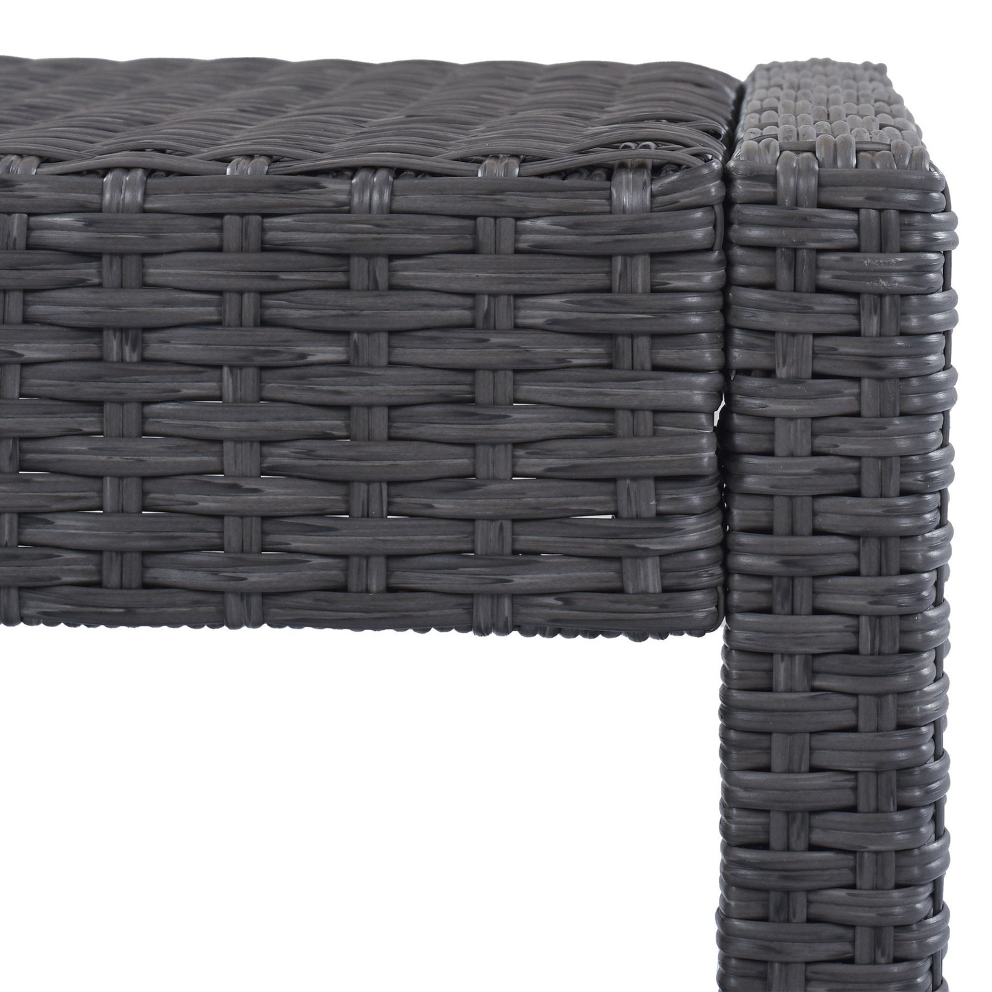 TOPMAX 5-Piece Rattan Patio Furniture Set with Bar Dining Table (Gray)