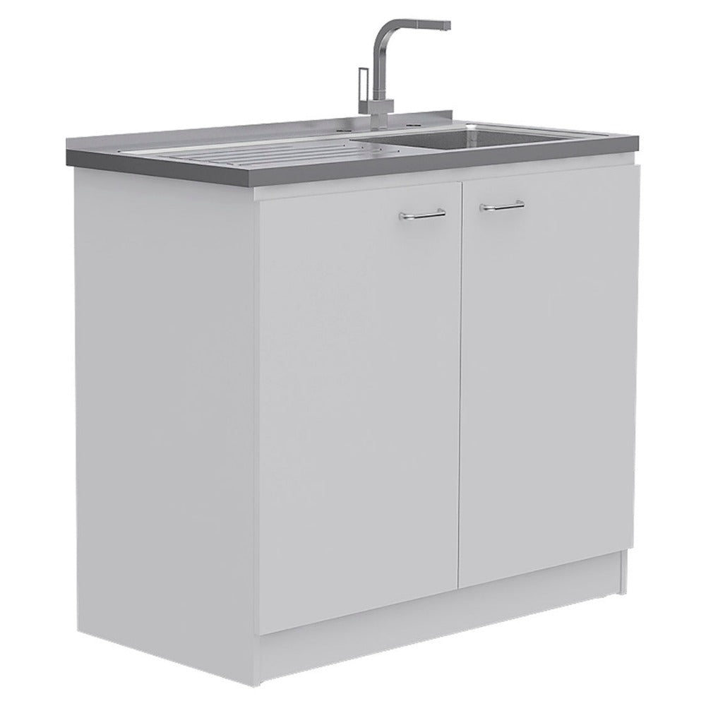 Utility Sink Vernal, Double Door, White Finish