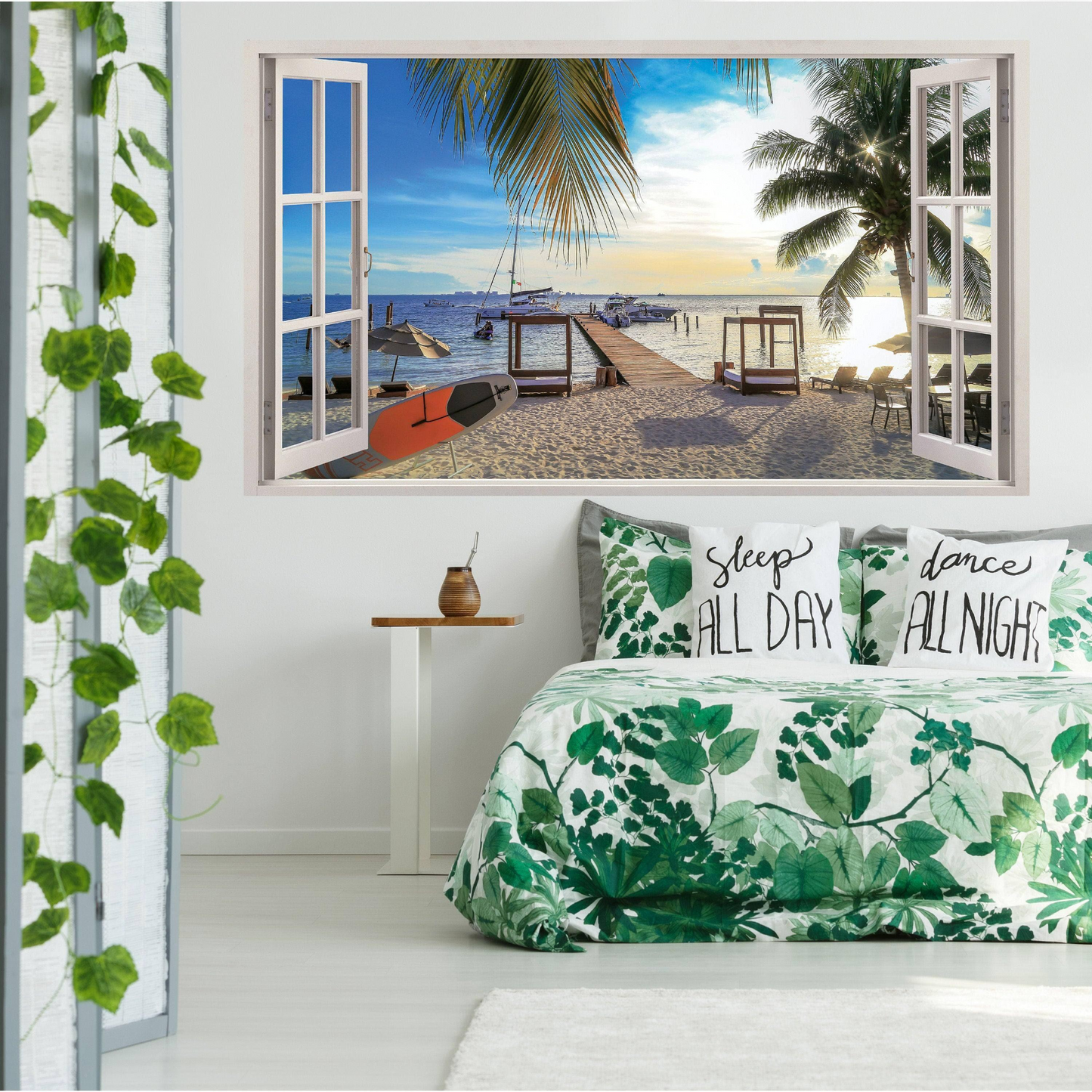Decorative Paradise Vista Wall Sticker, Removable Wall Art Decal