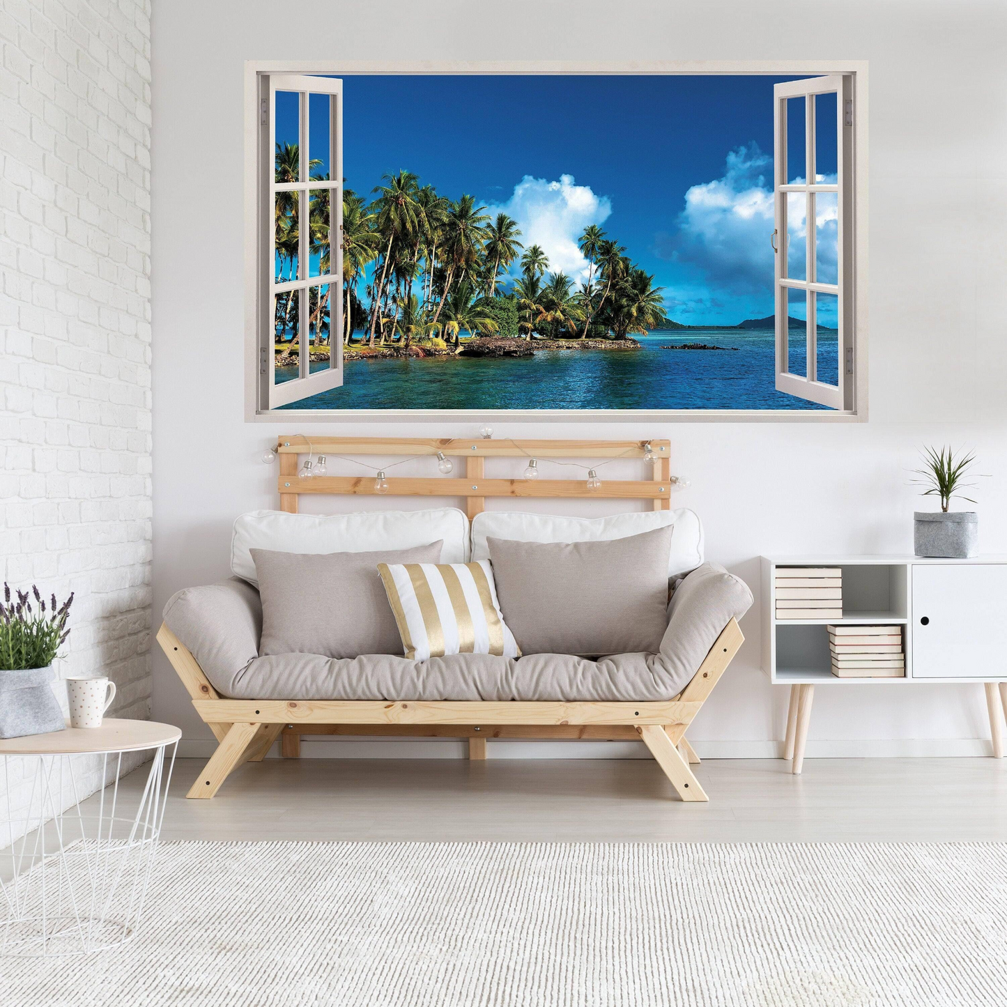 Decorative Paradise Vista Wall Sticker, Removable Wall Art Decal