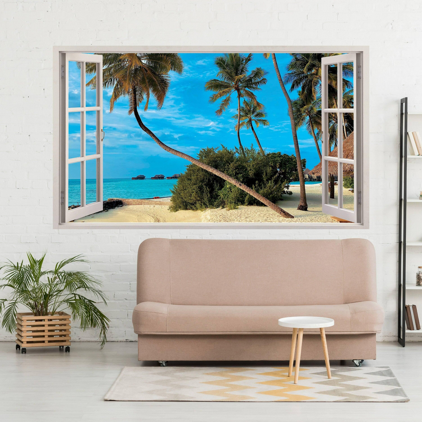 Decorative Paradise Vista Wall Sticker, Removable Wall Art Decal