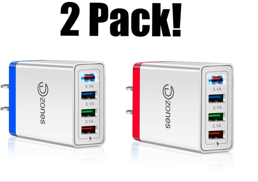 QUADPORT High-Speed Wall Charger 2 Pack!