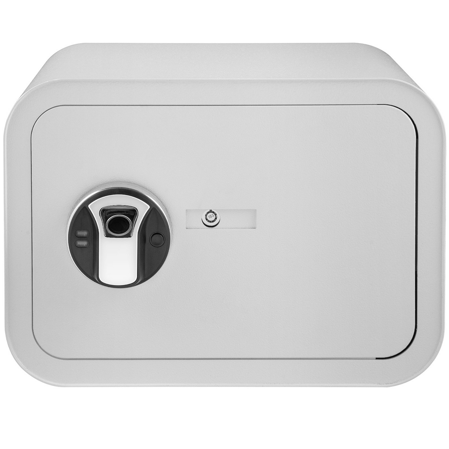 VEVOR Safe Box, 1 Cubic Foot Money Safe with Fingerprint Lock and Key Lock, Alloy Steel Home Safes with 2 Keys, Wall-Mounted Security Safe for Cash, Watch, Jewelry, Passports, Documents (White)