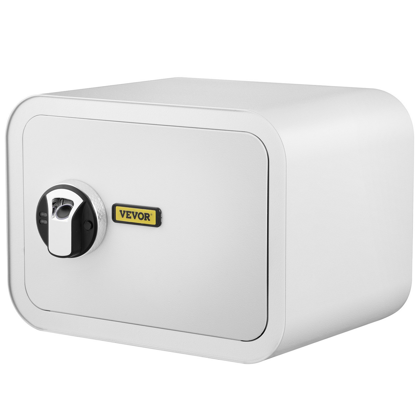 VEVOR Safe Box, 1 Cubic Foot Money Safe with Fingerprint Lock and Key Lock, Alloy Steel Home Safes with 2 Keys, Wall-Mounted Security Safe for Cash, Watch, Jewelry, Passports, Documents (White)