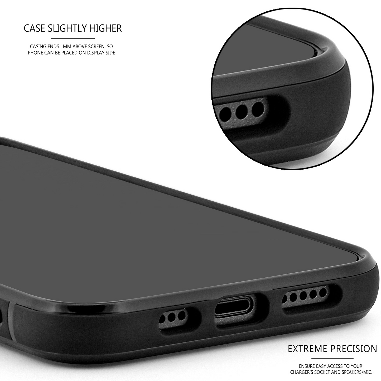 iPhone 12 Mini wood case zebra backside with TPU bumper and black PC