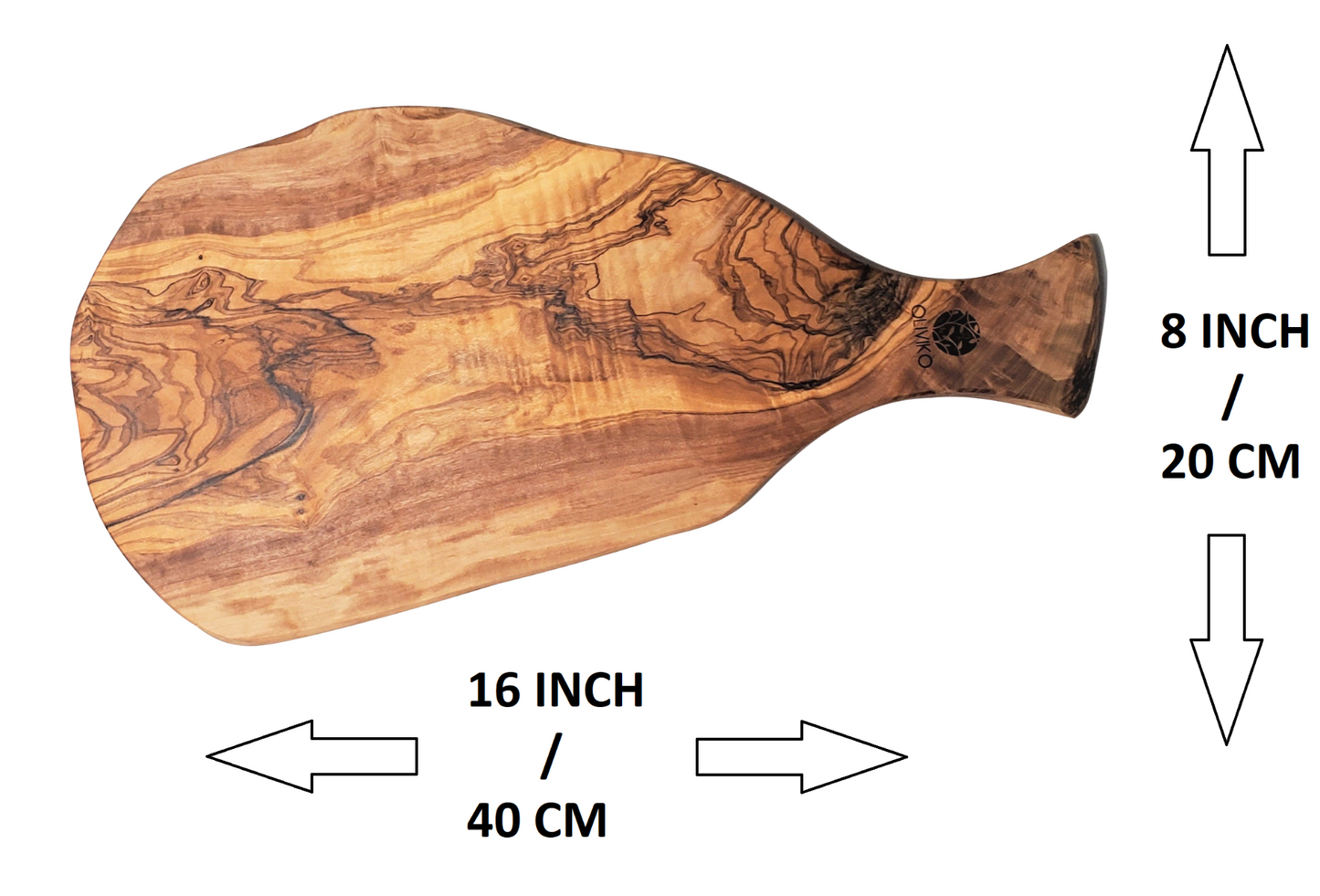 Handmade Olive Wood Cutting Board, Chopping Bread, Fruit, Meat 16 L x 8 W inch / 40 L x 20 W cm