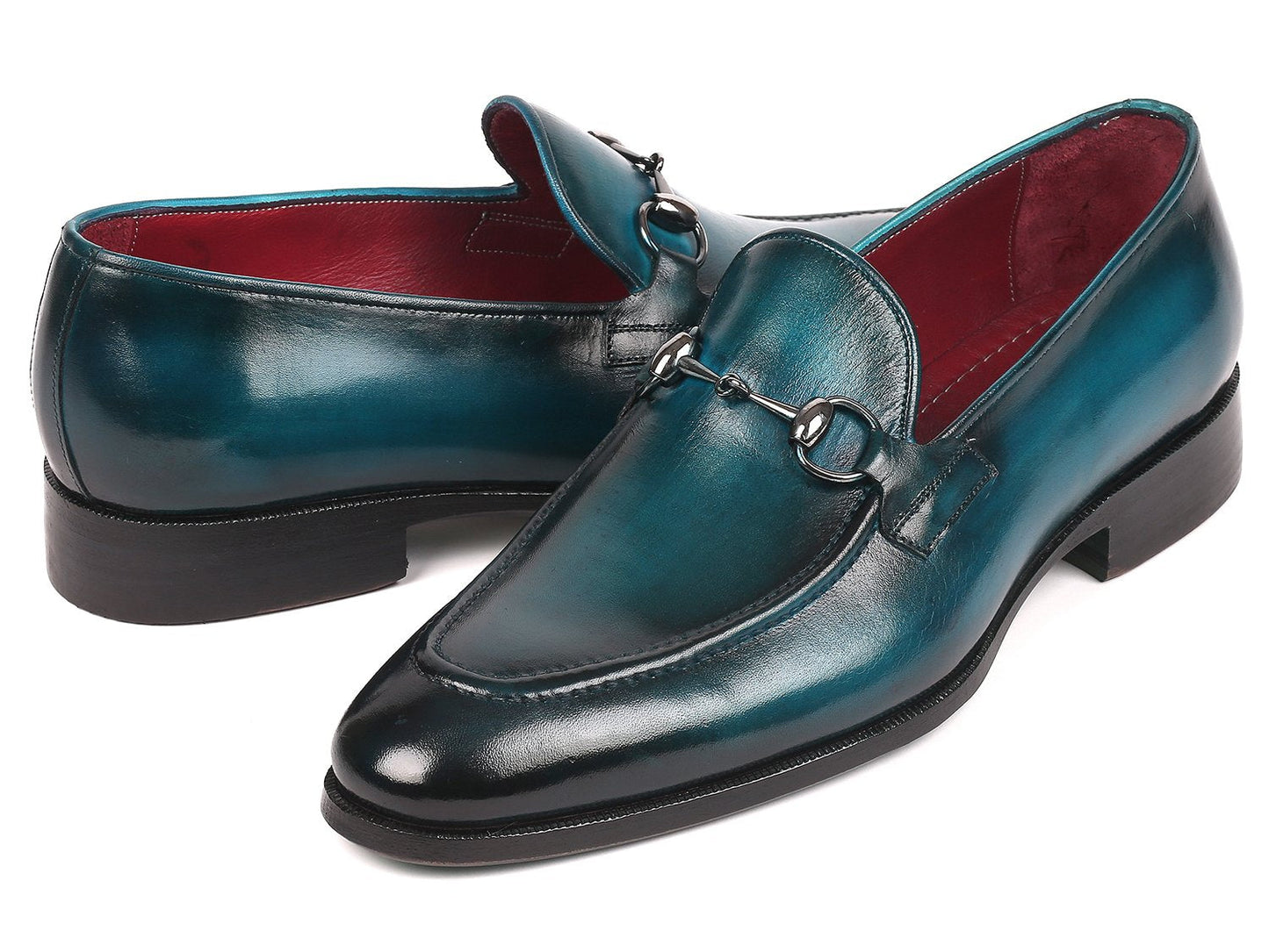 Paul Parkman Men's Horsebit Loafers Blue (ID#63HB91)