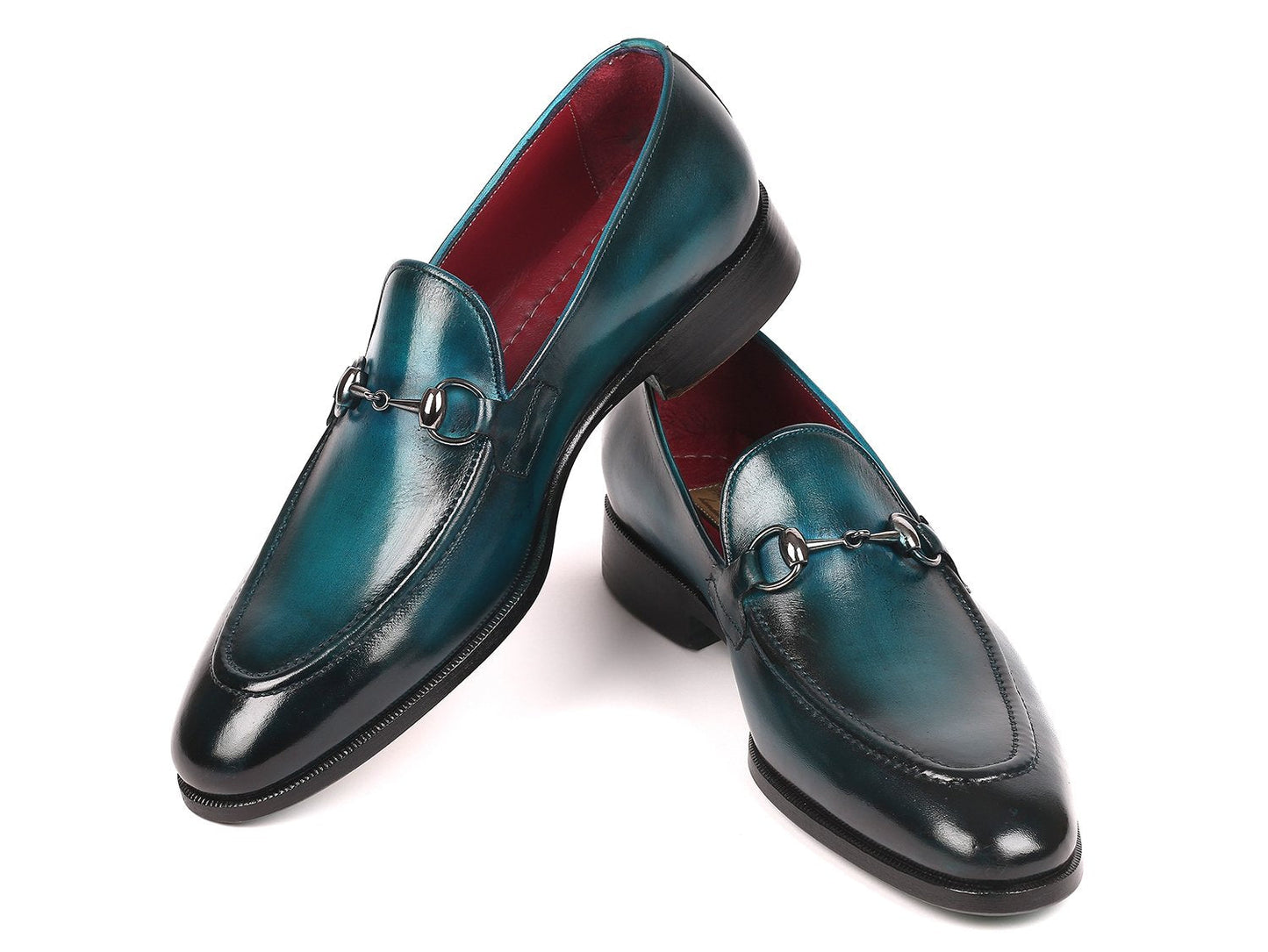 Paul Parkman Men's Horsebit Loafers Blue (ID#63HB91)