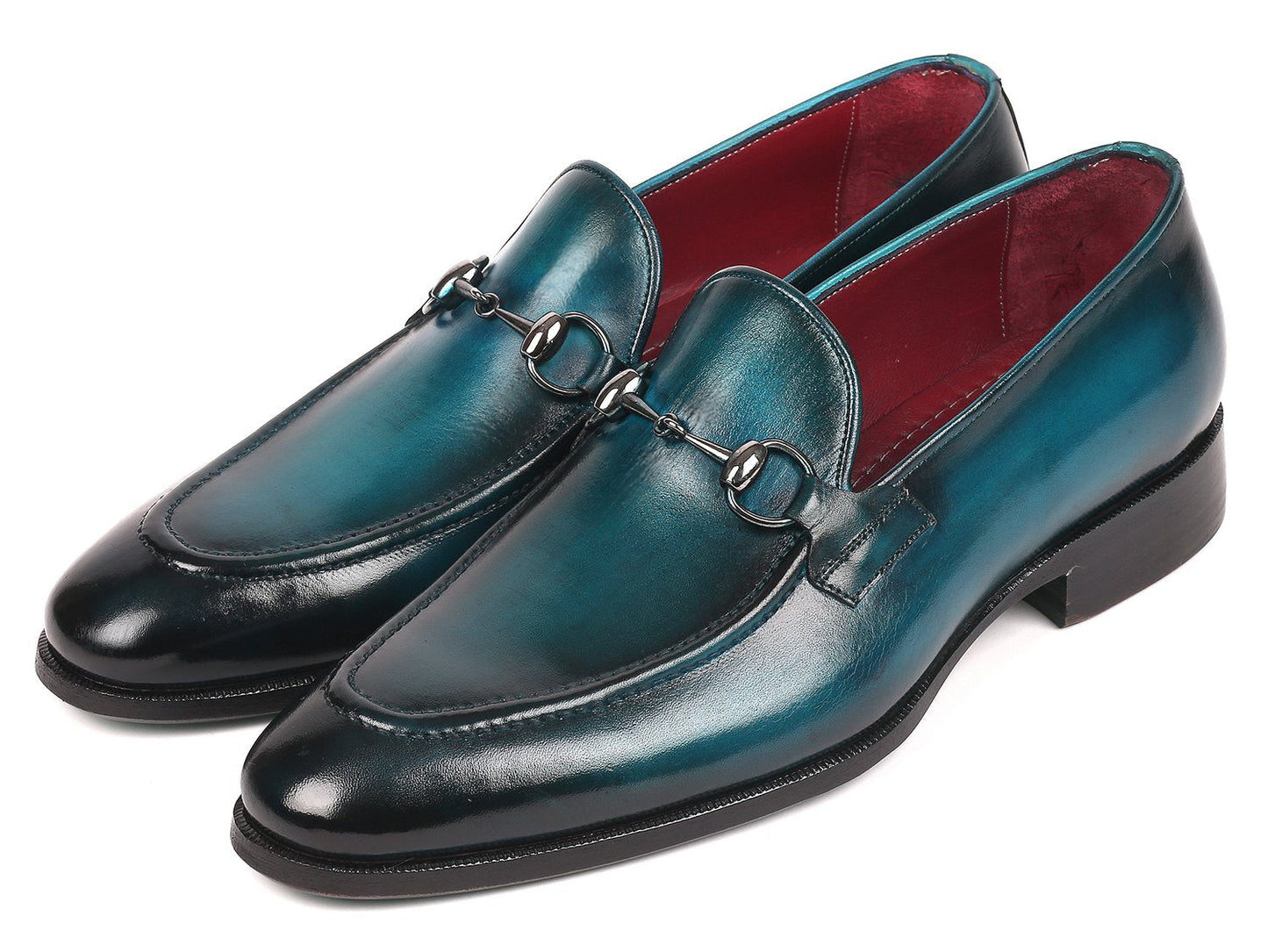 Paul Parkman Men's Horsebit Loafers Blue (ID#63HB91)