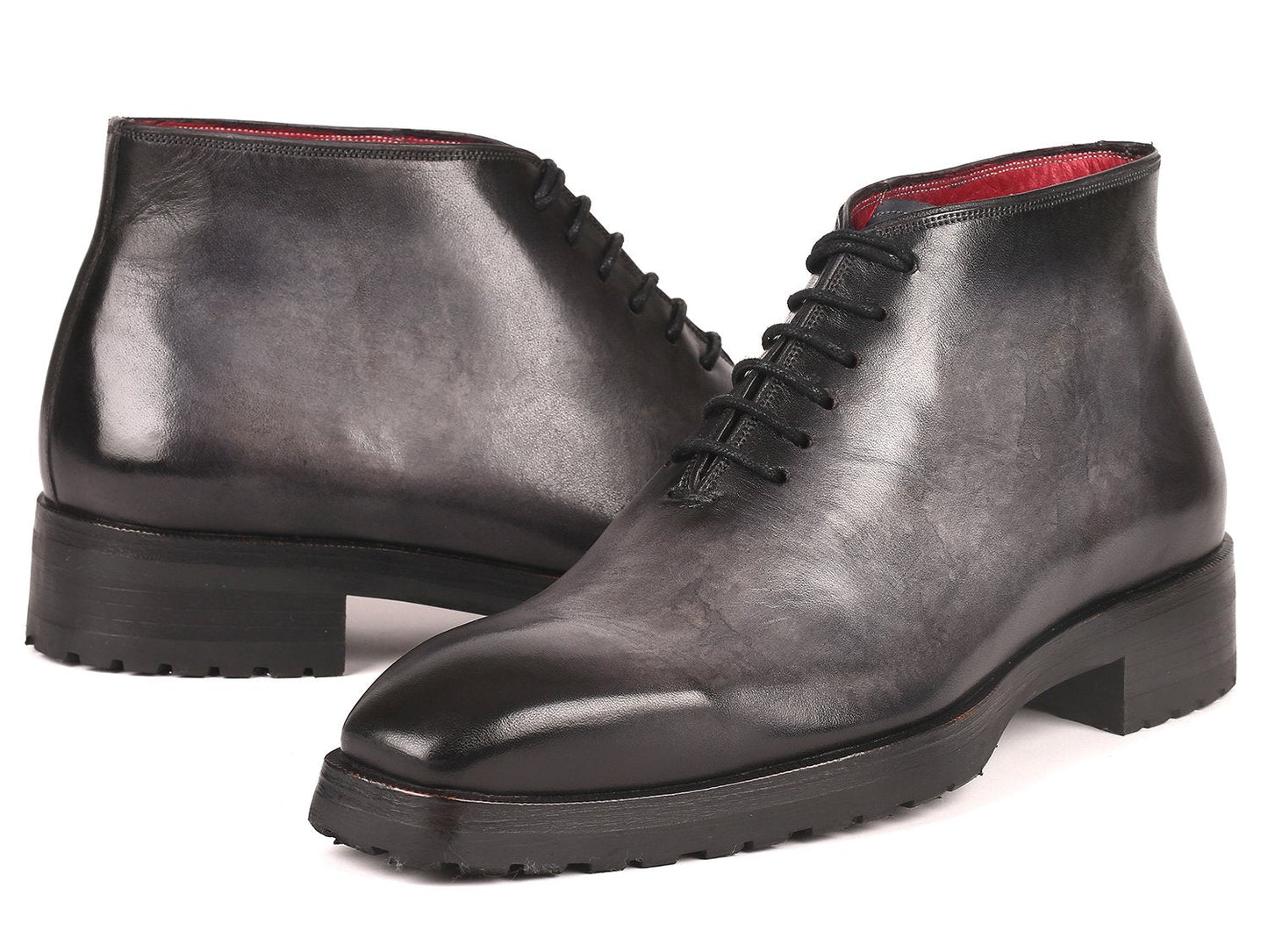 Paul Parkman Men's Ankle Boots Gray Burnished (ID#791GRY14)
