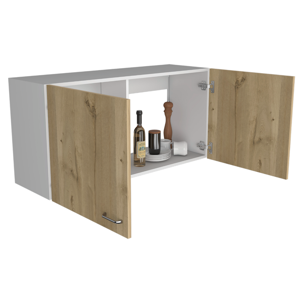 Salento Wall Double Door Cabinet, Two Shelves