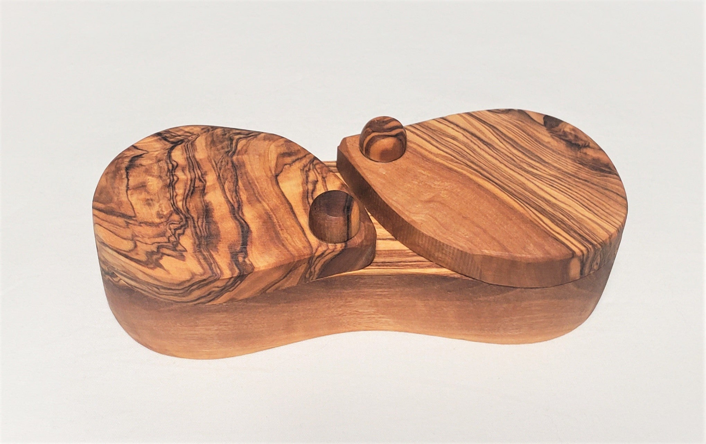 Handmade Olive Wood Salt and Pepper dispencer