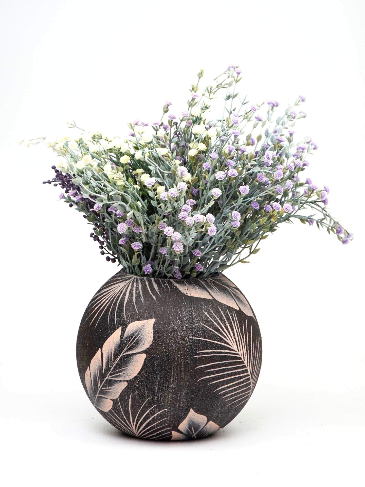 Handpainted Glass Vase for Flowers | Painted Art Glass Vase | Interior Design Home Room Decor | Table vase 6 inch