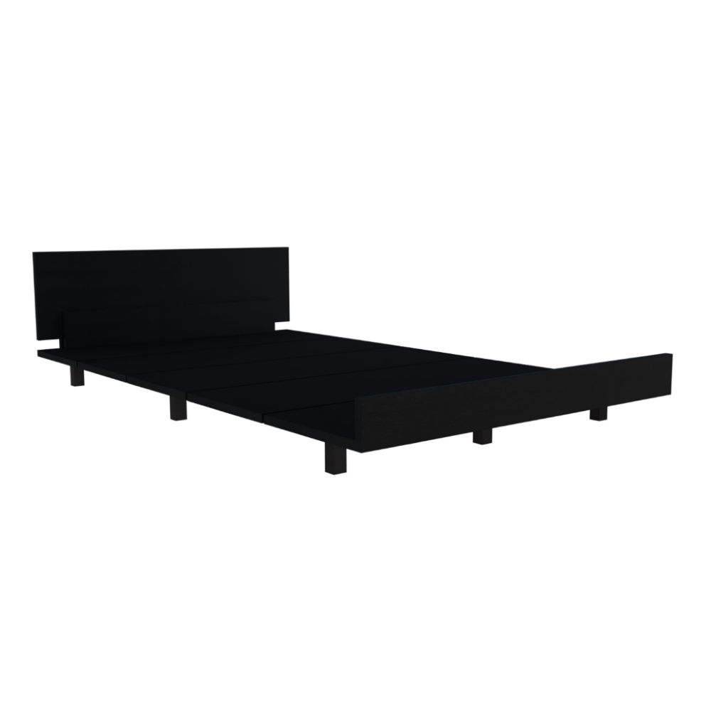 Twin Bed Base Cervants, Frame, Black Wengue Finish