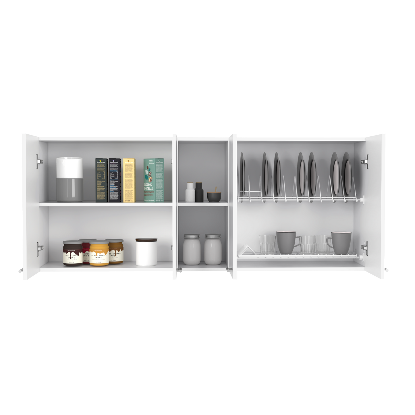 Wall Cabinet Ontario, Double Door, White Finish