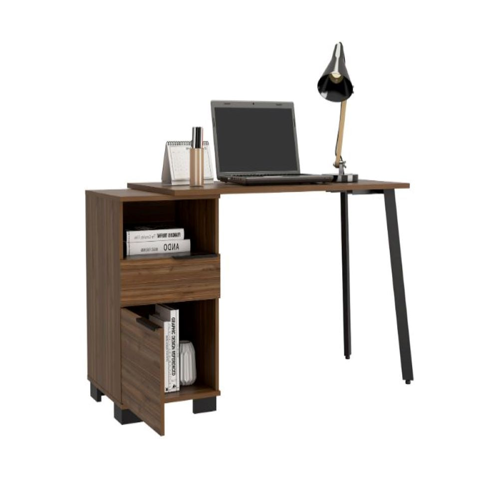 Writing Desk Madagascar, Two Legs, One Drawer, Mahogany Finish