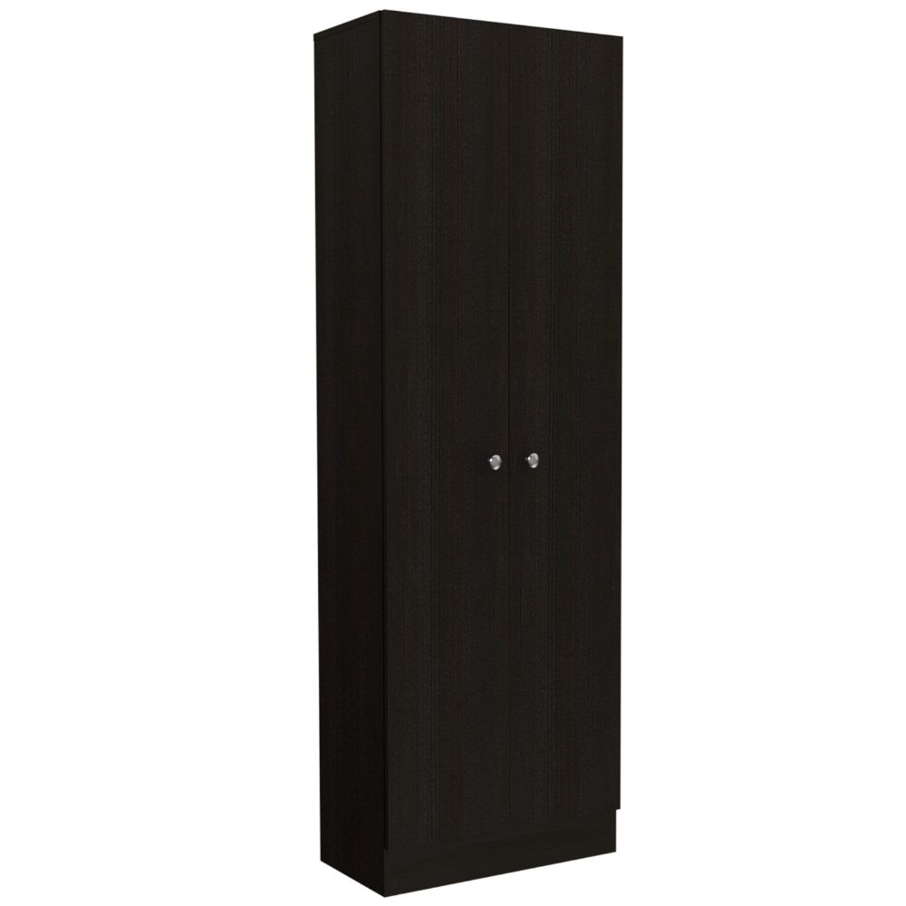 Storage Cabinet Pipestone, Double Door, Black Wengue Finish