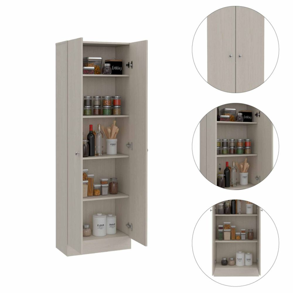 Storage Cabinet Pipestone, Double Door, Pearl Finish