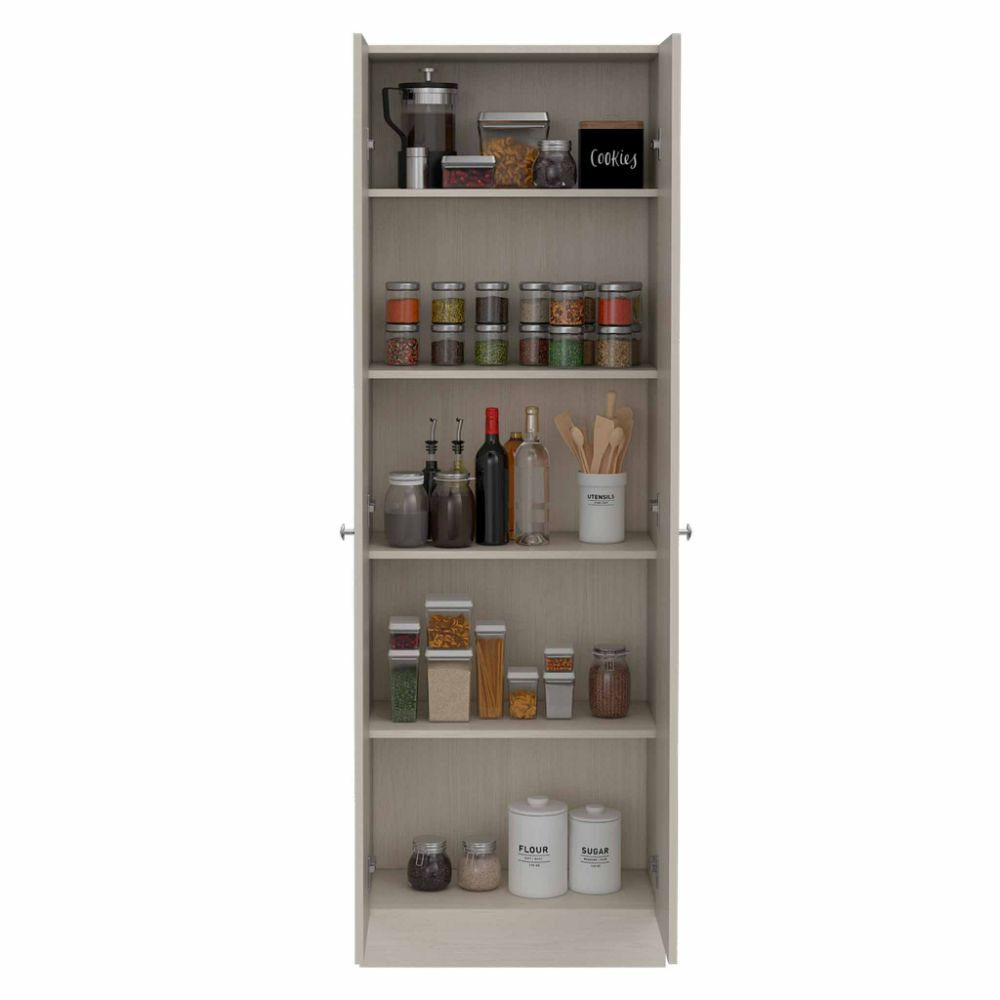 Storage Cabinet Pipestone, Double Door, Pearl Finish