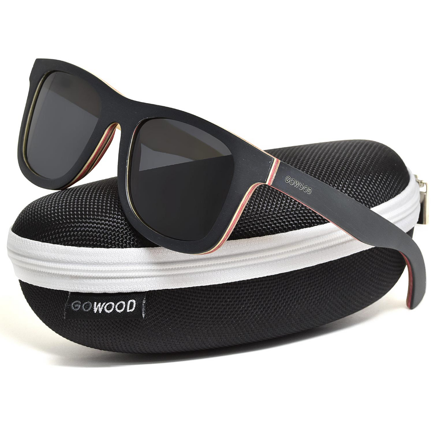 Canadian multi layer black maple wood sunglasses