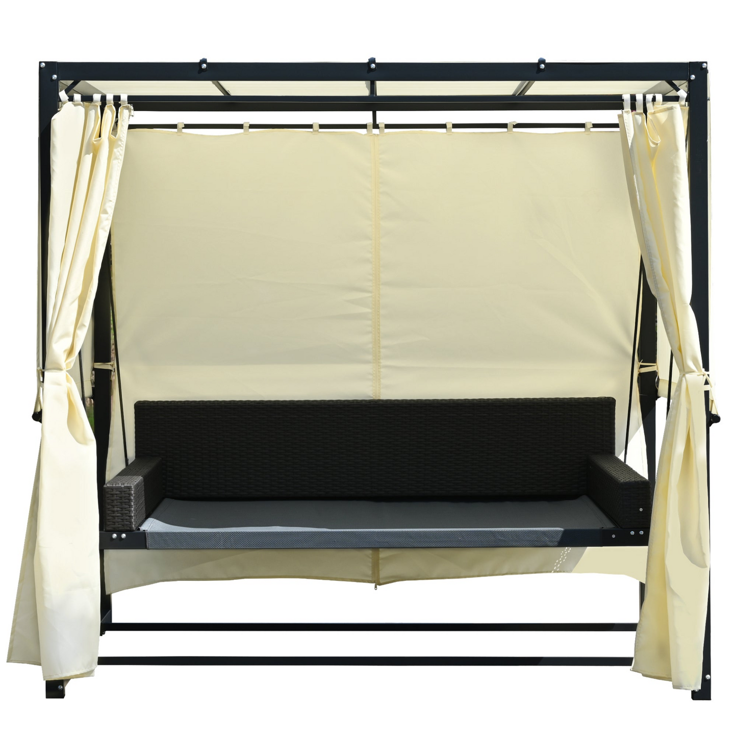 Style Outdoor Swing Bed for 2-3 People