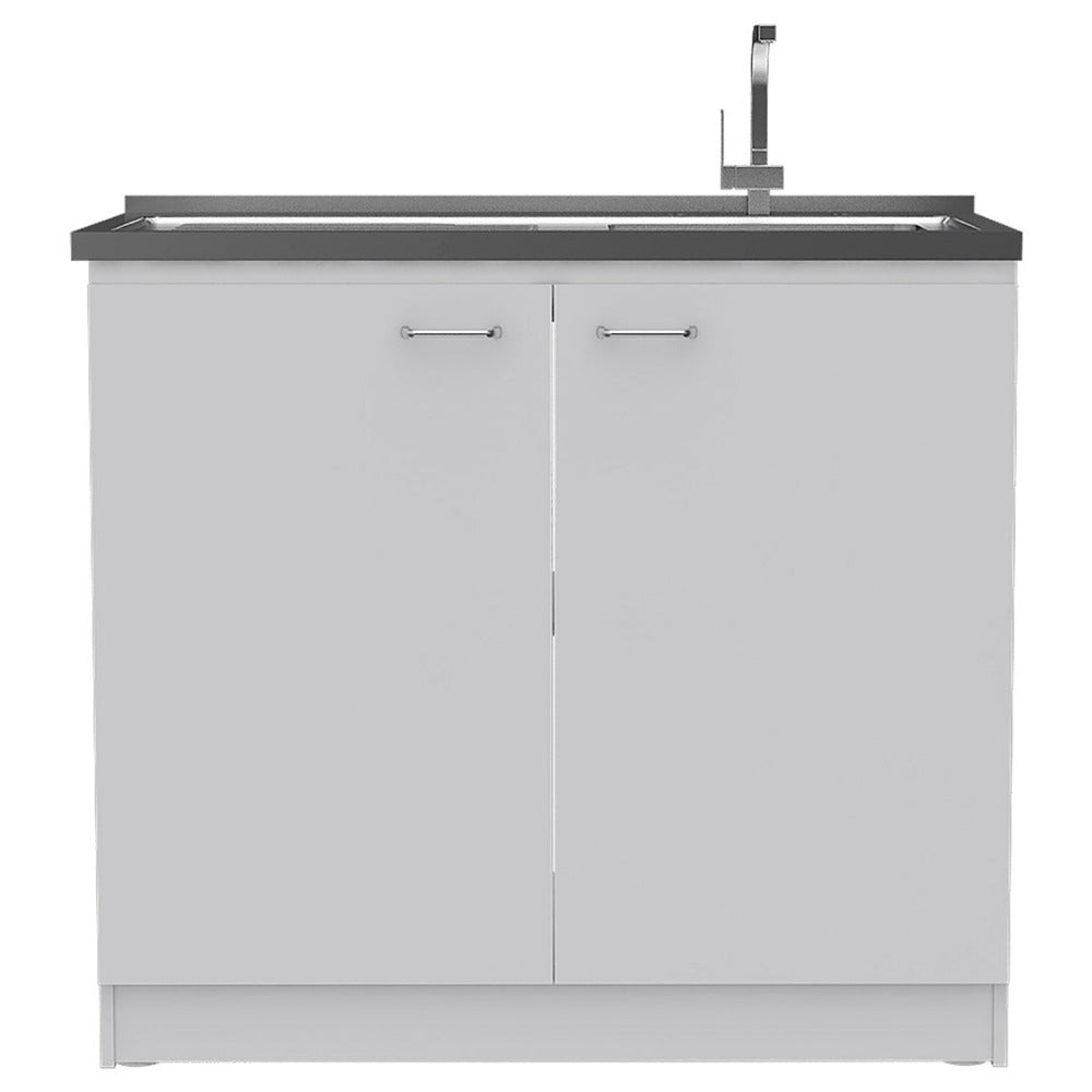 Utility Sink Vernal, Double Door, White Finish