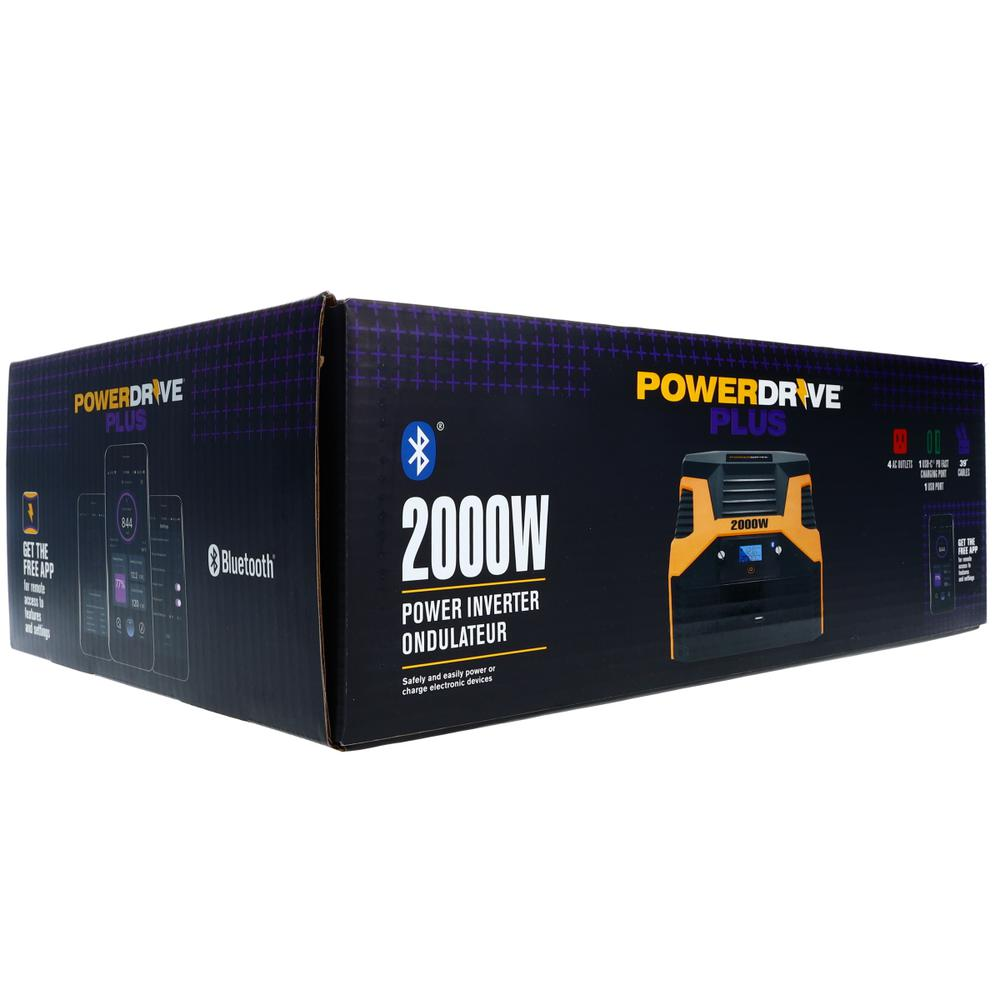 PowerDrive Plus PWD2000P 2000 Watt Power Inverter with Bluetooth(R) Wireless Tech and Remote Control