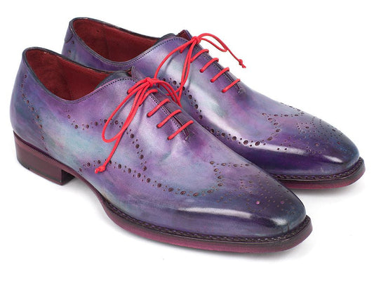 Paul Parkman Men's Wingtip Oxfords Goodyear Welted Purple (ID#87PRP11)