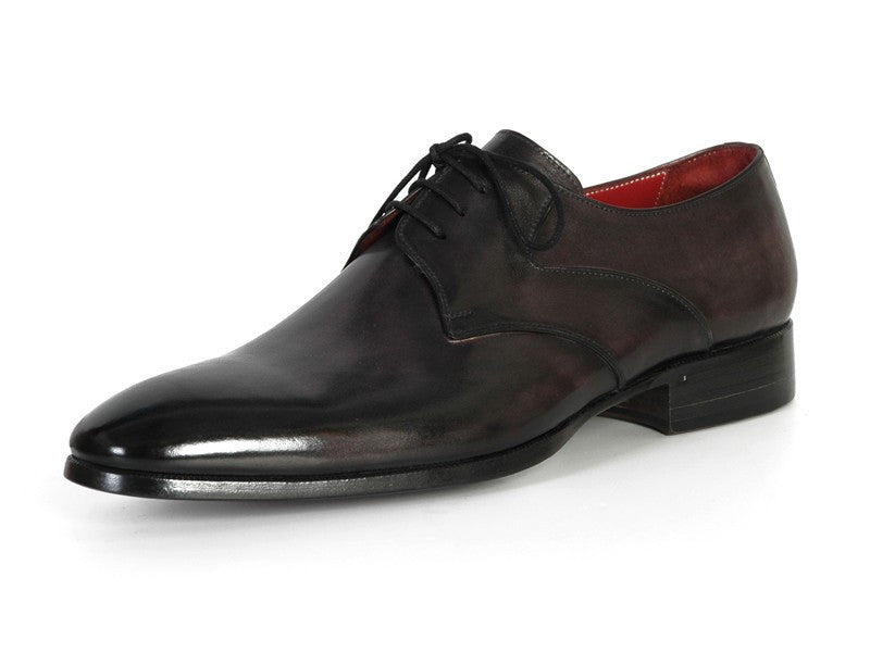 Paul Parkman Men's Anthracite Black Derby Shoes (ID#054F-ANTBLK)