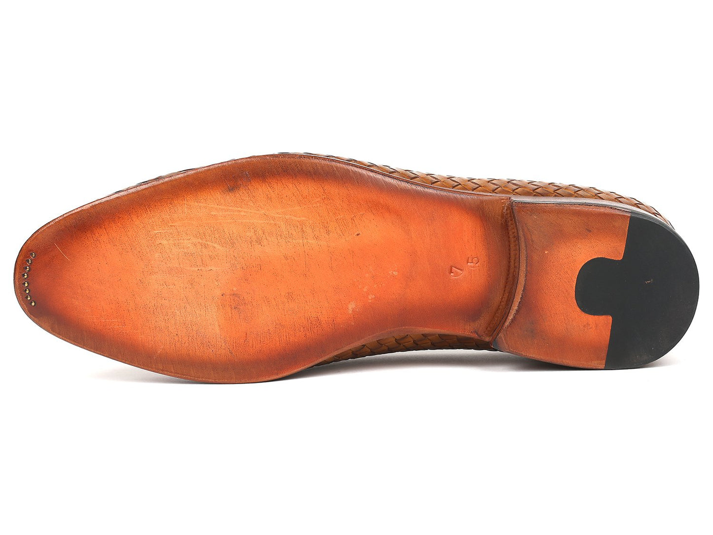 Paul Parkman Woven Leather Tassel Loafers Camel Colour  (ID#WVN44-CML)