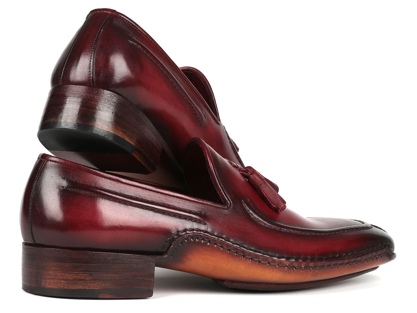 Paul Parkman Hand-Sewn Tassel Loafers Bordeaux (ID#082-BRD)