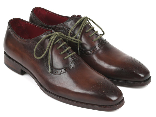 Paul Parkman Men's Brown Medallion Toe Oxfords (ID#FS78BW)